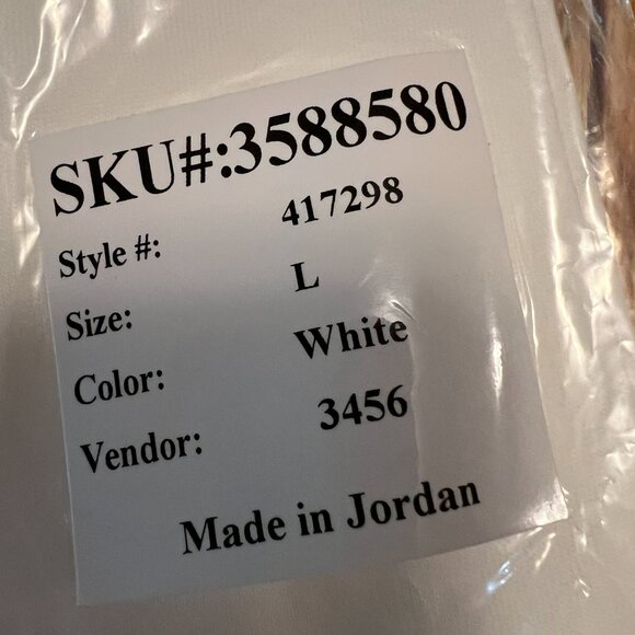 Lands' End Men's Size L 100% Cotton L/S Mock Turtle Neck Super Tee. White - Picture 4 of 4